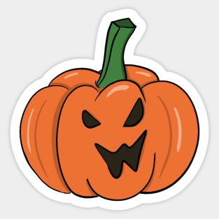 Scary Halloween Spooky Pumpkin Sticker